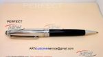 Perfect Replica Montblanc Meisterstuck Stainless Steel Clip Black And Stainless Steel Ballpoint Pen